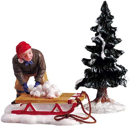 Lemax Village Collection - Ready for a Fight Figurines | Set of 2 Decorative Collectibles
