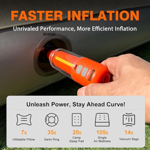 Portable Mini Air Pump for Inflatables with LED Camping Light - 2000mAh