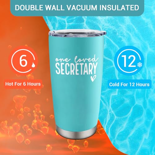 Cudoviqu Secretary 20 oz Stainless Steel Tumbler - Best Secretary Ever Gift (Variation: Secretary)