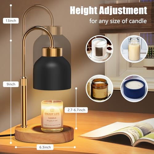 Candle Warmer Lamp with Adjustable Height and Timer