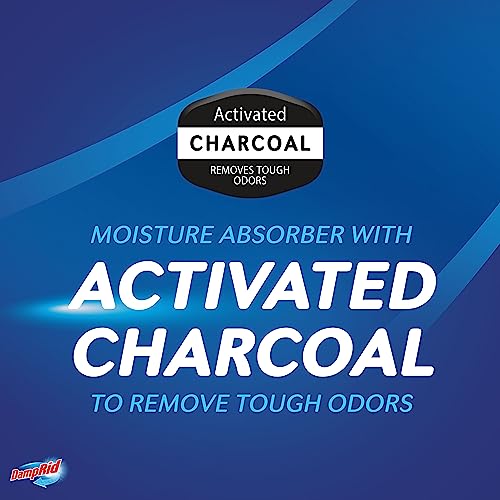 DampRid Moisture Absorber & Odor Remover with Activated Charcoal, 18 oz, 3 Pack