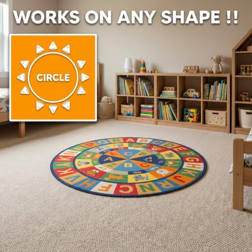 Non-Slip Rug Grippers for Hardwood Floors - 12 Pcs Washable Nano-Gel Tape