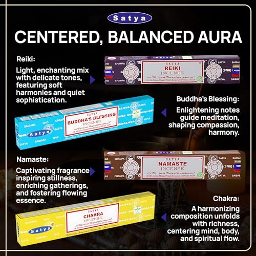 Assorted Incense Sticks Set - 12 Fragrance Pack for Meditation and Yoga