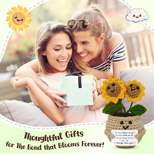 Handmade Crochet Sunflower Keepsake - Best Friend Gift for Home Decor