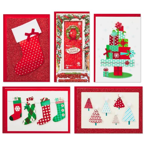 Hallmark Assorted Handmade Christmas Cards Set of 24 with Envelopes 5x7 Inches