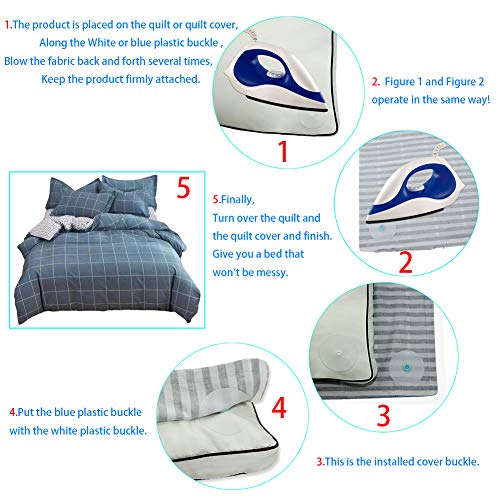 Iron-On Duvet Snaps 16 Pack for Secure Comforter Fixation