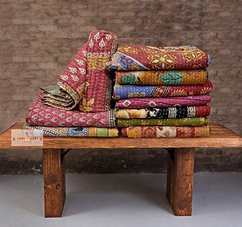 Tribal Kantha Quilts - Vintage Cotton Bed Cover Throw (Pack of 3)