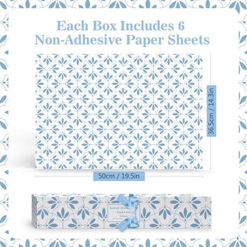Linen Scented Drawer Liners - 6 Non-Adhesive Fragrant Sheets for Closets