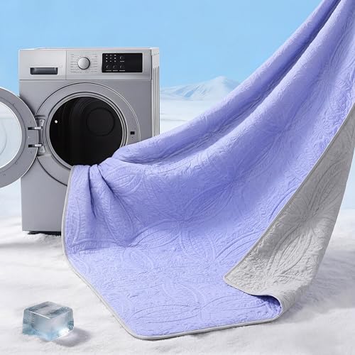 Light Purple Coin Pattern Summer Cooling Comforter - Twin Size