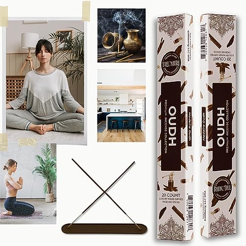 Oud Incense Sticks - Natural Agarwood Fragrance - 40 Count Pack