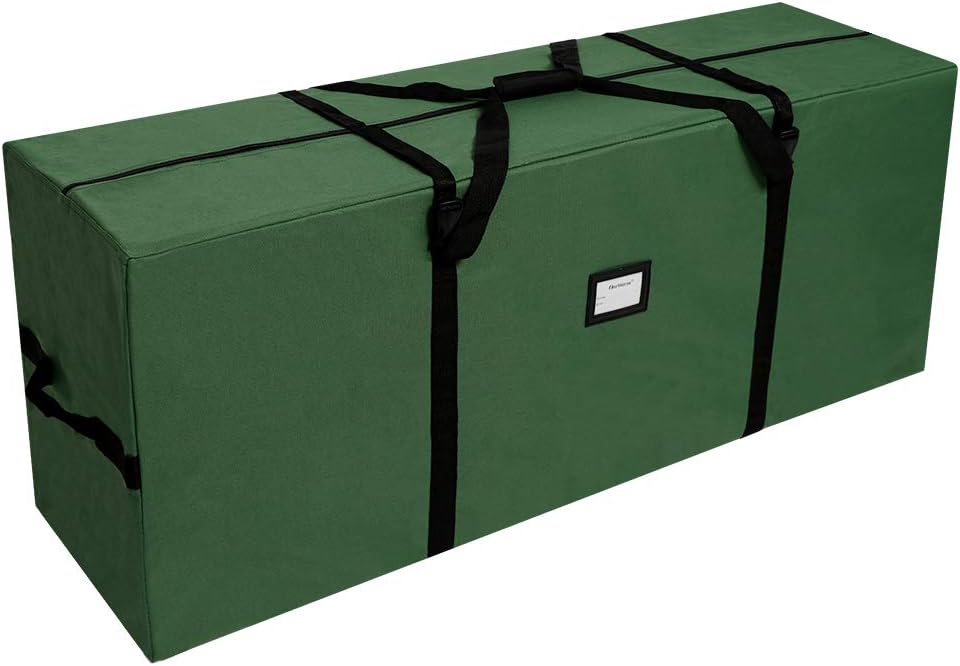 OurWarm Christmas Tree Storage Bag - Extra Large Heavy Duty Container with Zipper & Reinforced Handles | Fits 7.5ft Artificial Tree, 50" x 15" x 20", Green