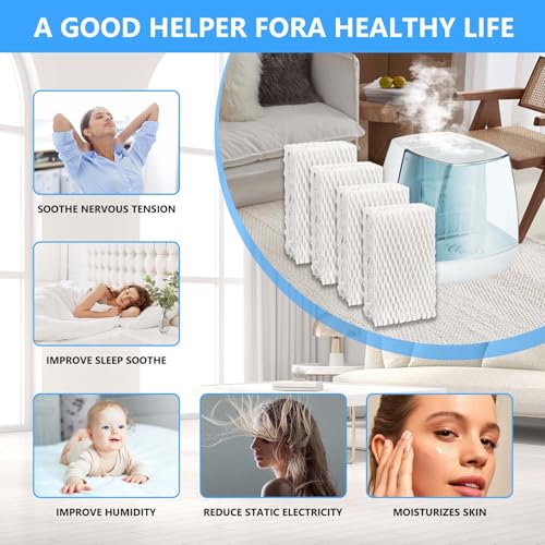 4-Pack WF813 Humidifier Filter Replacement Wick for Cool Mist Humidifiers