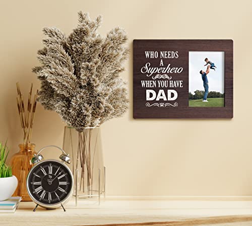 HALUOSI Superhero Dad Plaque Frame Fathers Day Gift Variation 03