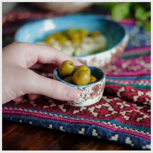 Handmade Ceramic Pinch Bowls, 1.5-Inch Spice Prep Bowls (Set of 6)
