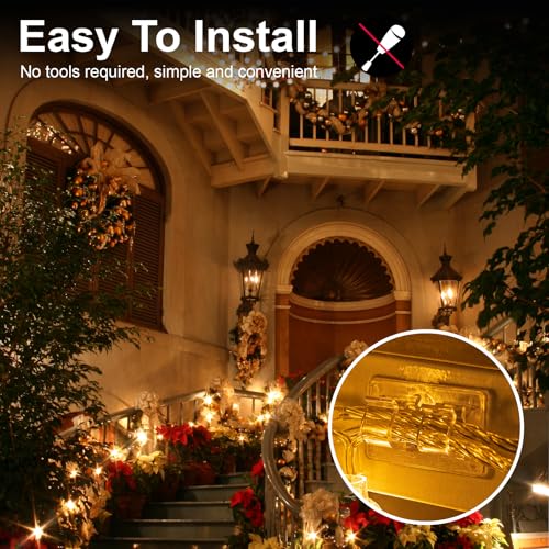 TidyHelper 30 PCS Heavy Duty Clear Adhesive Hooks for Outdoor String Lights