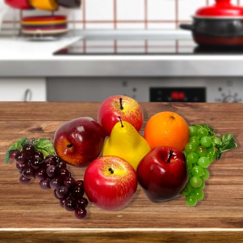 Artificial Fruit Set - 8 Pcs Faux Fruits for Home Decor