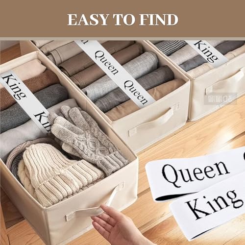 Elastic Bed Sheet Organizer Bands - 20 Pack Linen Closet Storage Labels