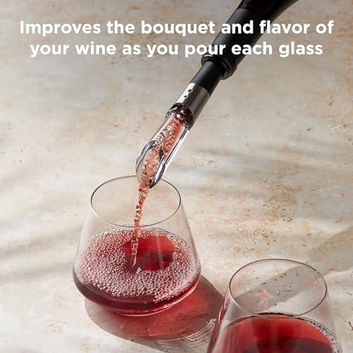 Instant In-Bottle Wine Aerator Pourer Spout with Drip-Free Silicone Base