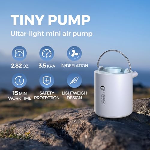Portable Electric Air Pump for Inflatables - Ultra-Light Mini Rechargeable Pump