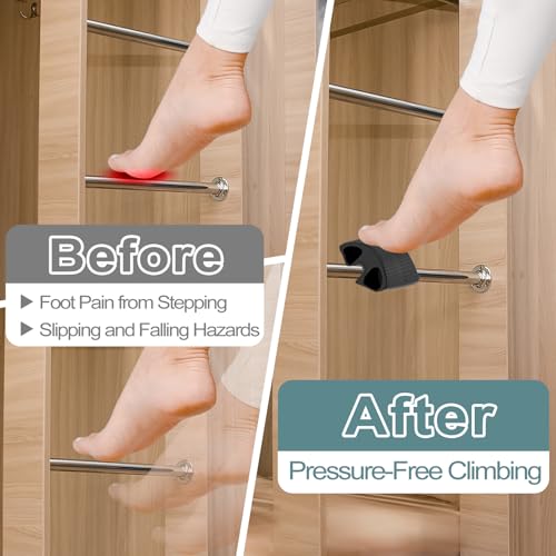 2-Pack Non-Slip Rubber Dorm Bed Ladder Foot Pads for Loft Bunk Beds