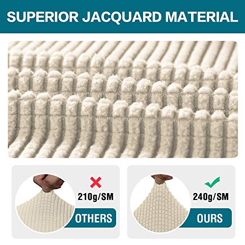 Stretch Bar Stool Covers Set of 4 - Jacquard Fabric Slipcovers