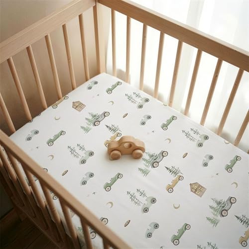 GLLQUEN BABY Bedside Sleeper Bassinet Sheets 33x20 Inch - 4-Pack Soft Fitted