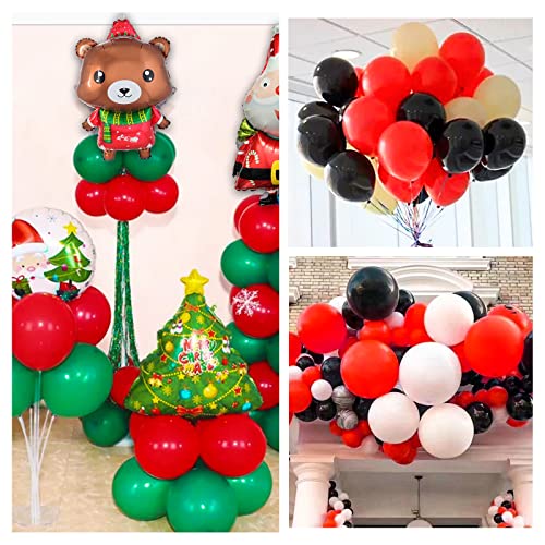 Red Latex Balloons 12 Inch 110pcs Party Decorations with Ribbons