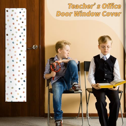 Boho Polka Dot Door Window Covers - 2 Pack Blackout Shades