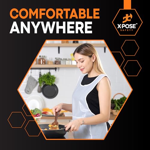 100 Pack Disposable Waterproof Polyethylene Aprons, 24" x 48" White