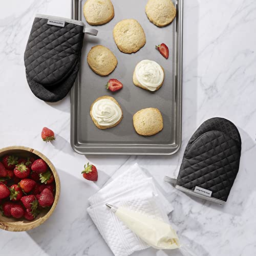 Asteroid Mini Oven Mitts - Heat Resistant Cotton with Silicone Grip, 2 Pack