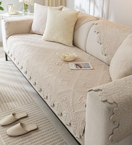 Quilted Cotton Dog Couch Cover, Non-Slip Sofa Slipcover Furniture Protector