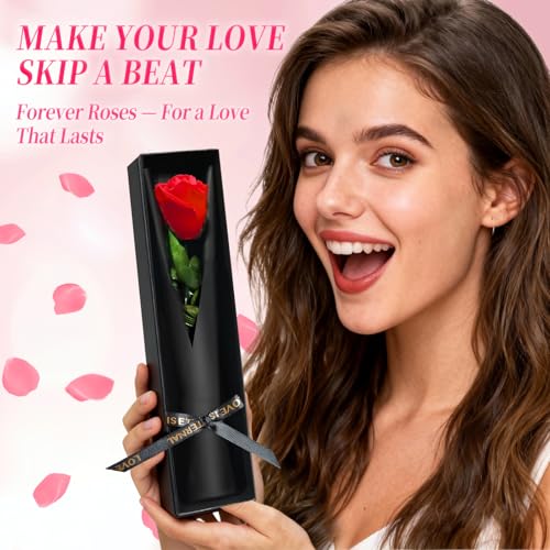 Single Preserved Red Rose in Luxury Gift Box - Real Forever Rose