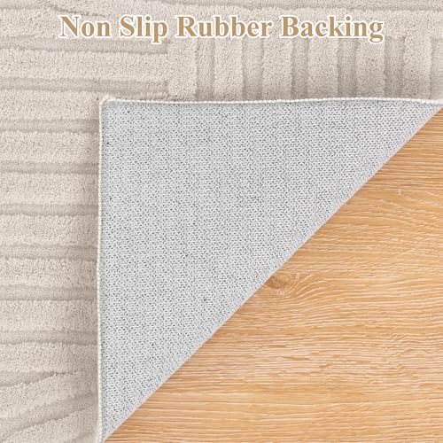 5x7 Soft Washable Area Rug, Non-Slip Boho Arch Pattern Floor Carpet