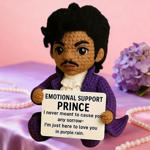 Handmade Crochet Prince Doll, Emotional Support Desk Companion Gift