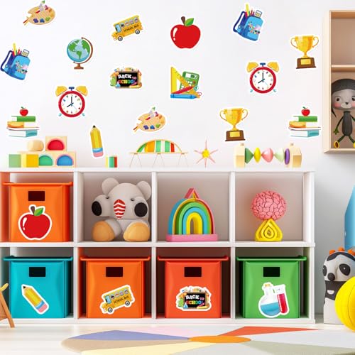 60-Piece Back to School Bulletin Board Cutouts with 150 Glue Points