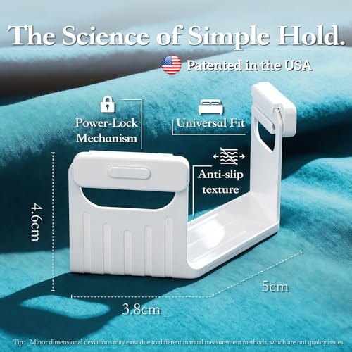 Fitted Sheet Holders - No-Lift Bed Sheet Corner Grippers & Locks Set