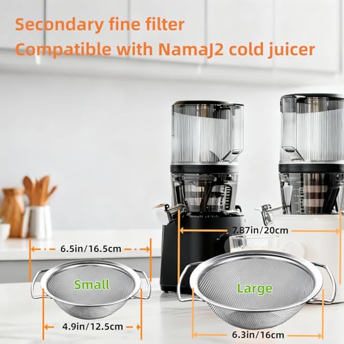 304 Stainless Steel Fine Mesh Juice Strainer with Handles, 2-Piece Set