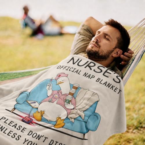 Nurse Official Nap Blanket — Beige 50x60 in | Cozy Nurse Appreciation Gift
