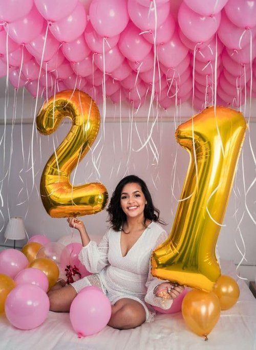 Gold 2 Balloon - 40 Inch Number 2 Balloon for Second Birthday Party Decorations