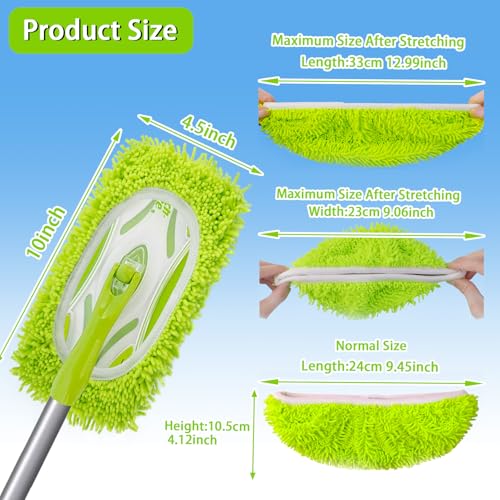Reusable Microfiber Mop Pads - Washable Wet & Dry Sweeping Refills (4 Pack)
