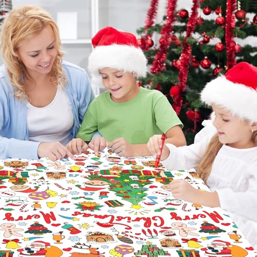 Giant Christmas Coloring Tablecloth - Disposable Holiday Kids Party Banner - 72x30, Variation of THIS listing