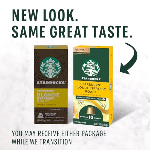 Starbucks Blonde Roast Espresso Pods for Nespresso Original Line - 50 Count
