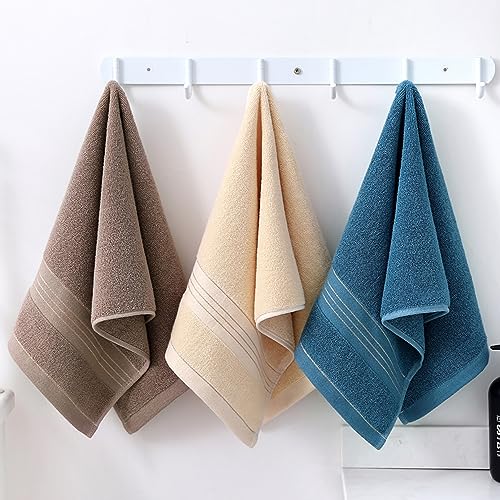 3-Pack Cotton Hand Towels, 13x30 Inch Decorative Absorbent Bath Towel Set