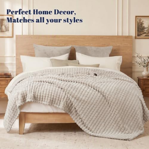 King Size Soft Fleece Blanket - Lightweight & Anti-Pilling 108"x90"