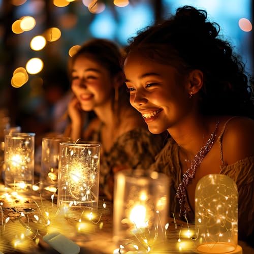 6 Pack Warm White Fairy Lights, 3.3ft Each - 10 LEDs, High Brightness (Etinga)