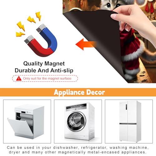 Cat 23x26in Magnetic Dishwasher Cover - Decorative Refrigerator/Washer Magnet Panel