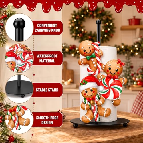 Christmas Gingerbread Paper Towel Holder 2 Pack Kitchen Decor