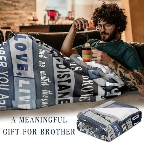 Brother Gift Blanket from Sister - 80 x 60 Inches Heartwarming Love Gift (Variation: Brother / 80"x60")