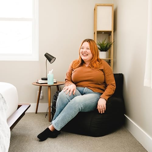 Dorm Bean Bag Chair with Drink Holder and Pocket - Durable Adult Seating