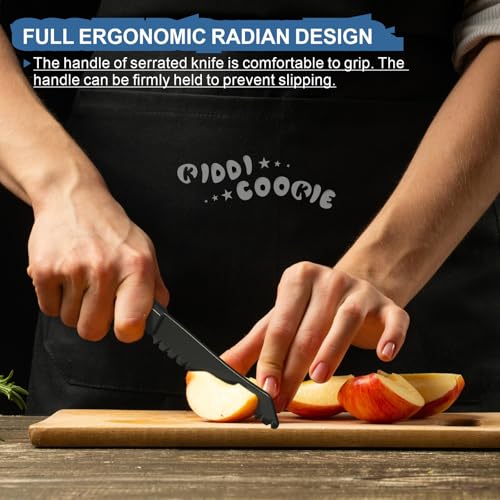 2-Piece Plastic Kitchen Knife Set with Serrated Blade for Kids and Fruit Cutting